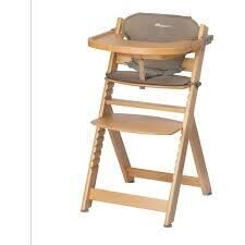 Bebeconfort Timba+ ar mīkstajiem ielikņiem, koka barošanas krēsls